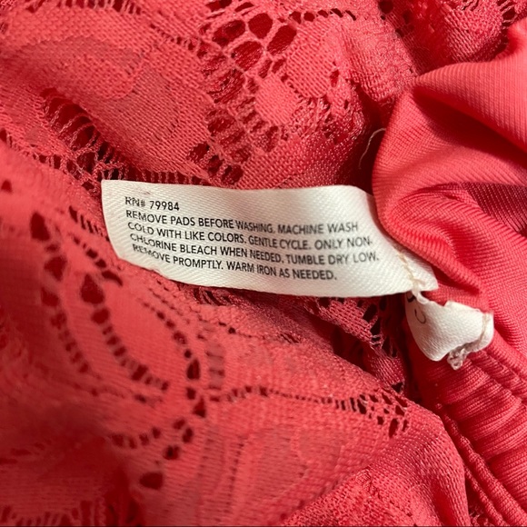 SOMA coral lace sleeveless adjustable straps convertible lined maxi [L] - Picture 4 of 9